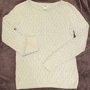 Old Navy mint green honeycomb-knit sweater
